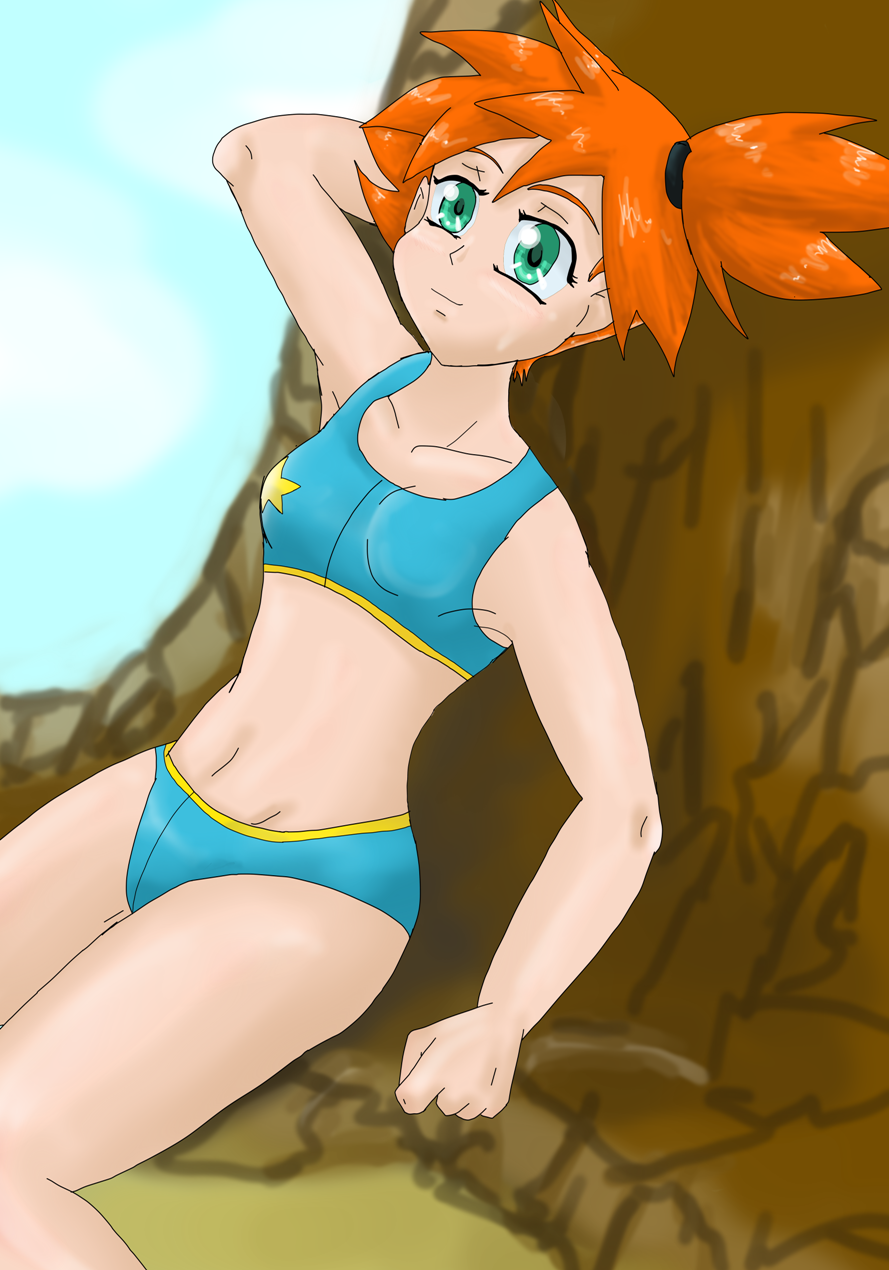 Misty in a swimsuit