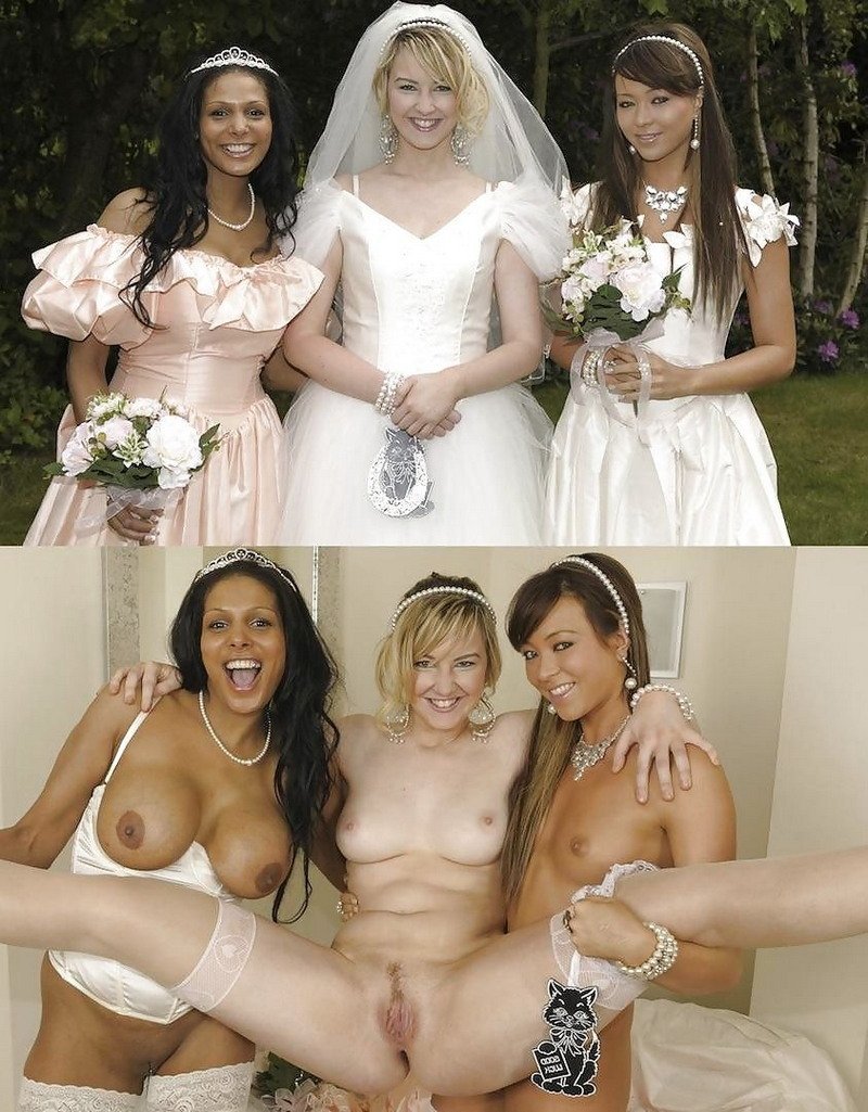Beautiful boobs of the bride