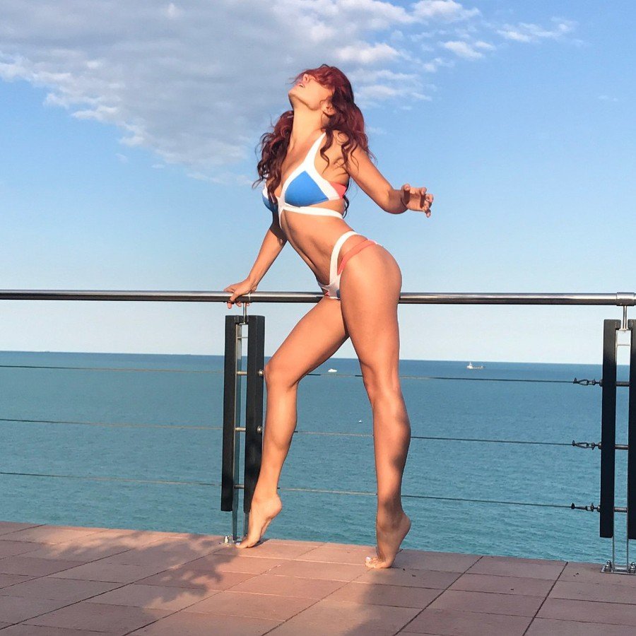 Zeiger actress in a swimsuit