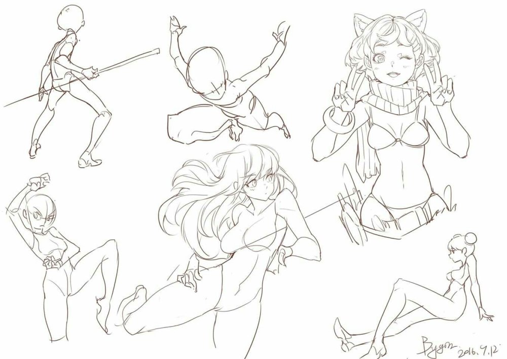 Pose reference gender of the body