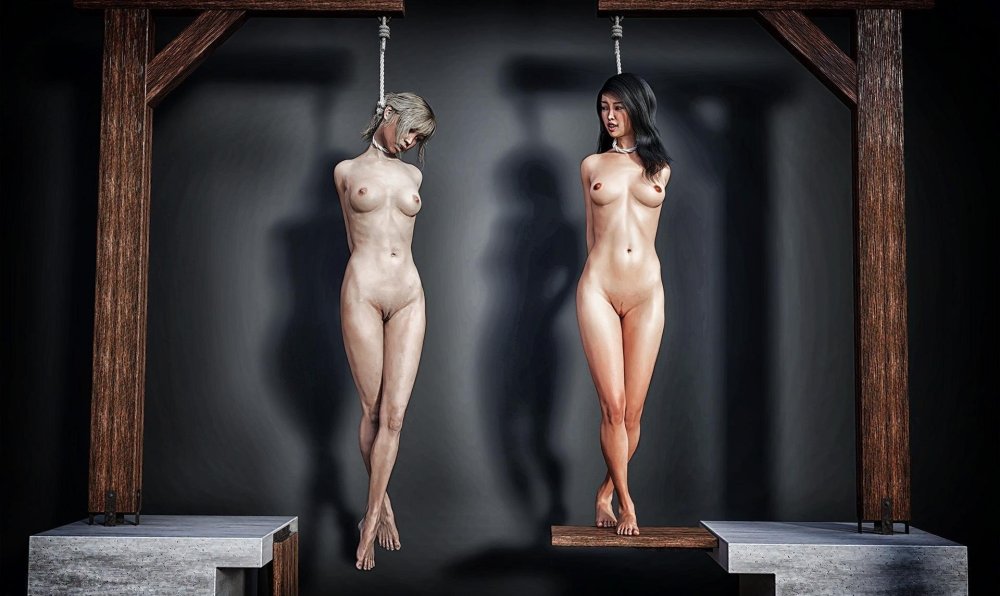 Naked hanged women 3d