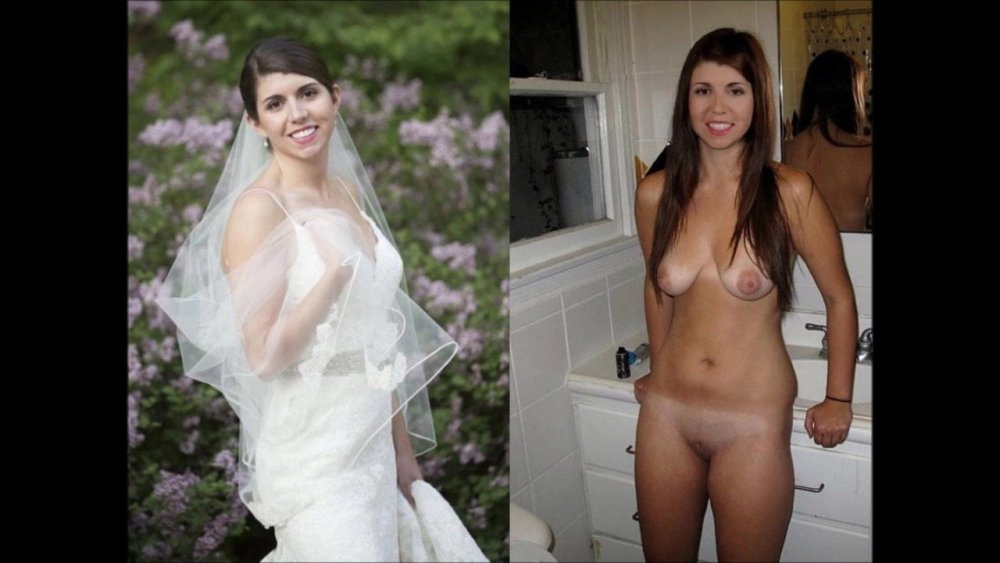 Beautiful Dressed undressed bride