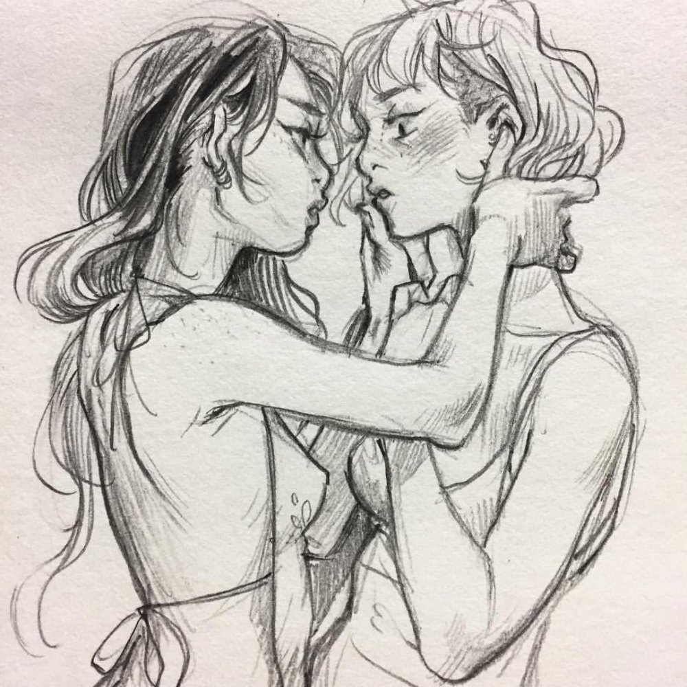 LGBT sketches with a pencil