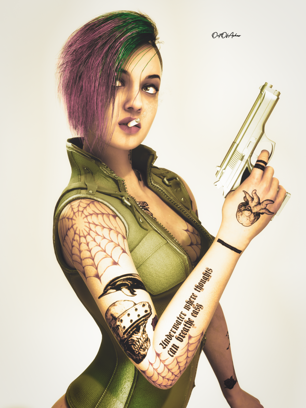 Cyberpank 2077 Judy only in shorts