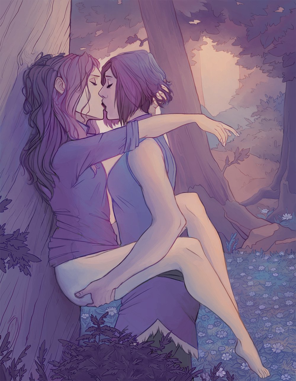 Femslash yuri elves