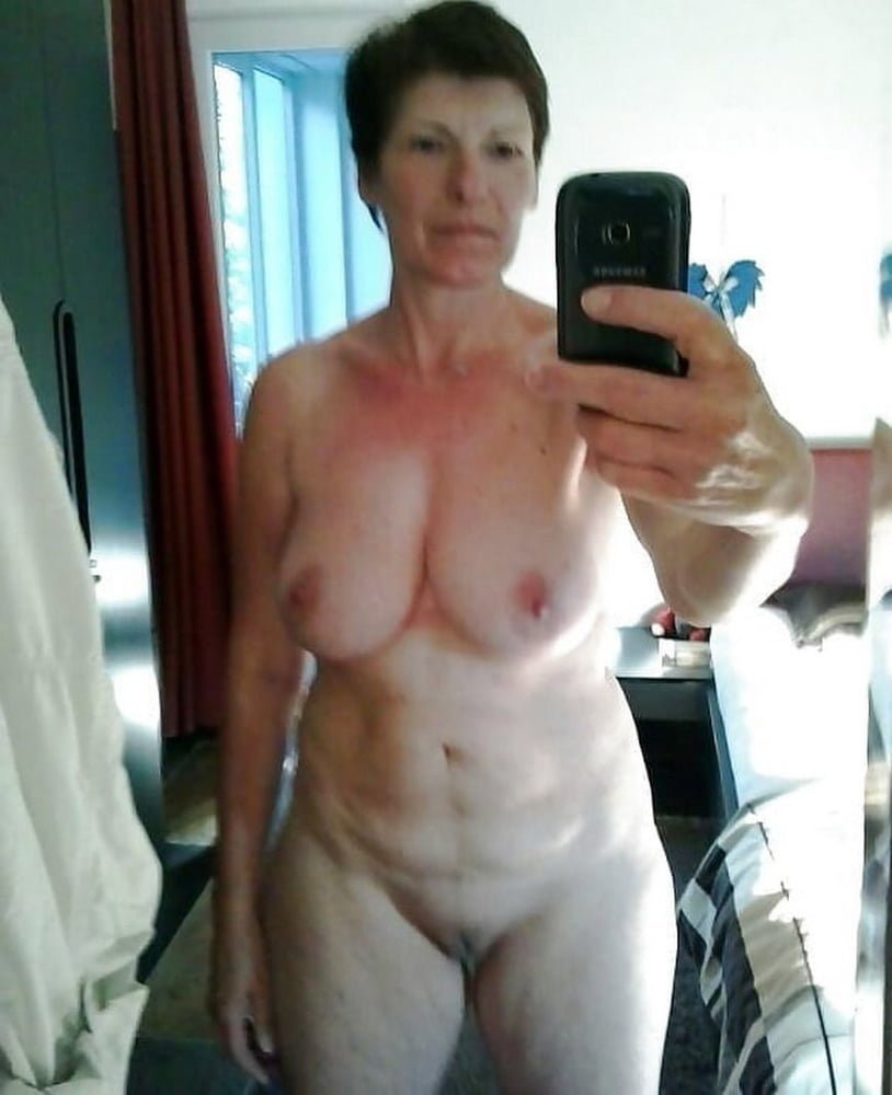 Naked with a short haircut private