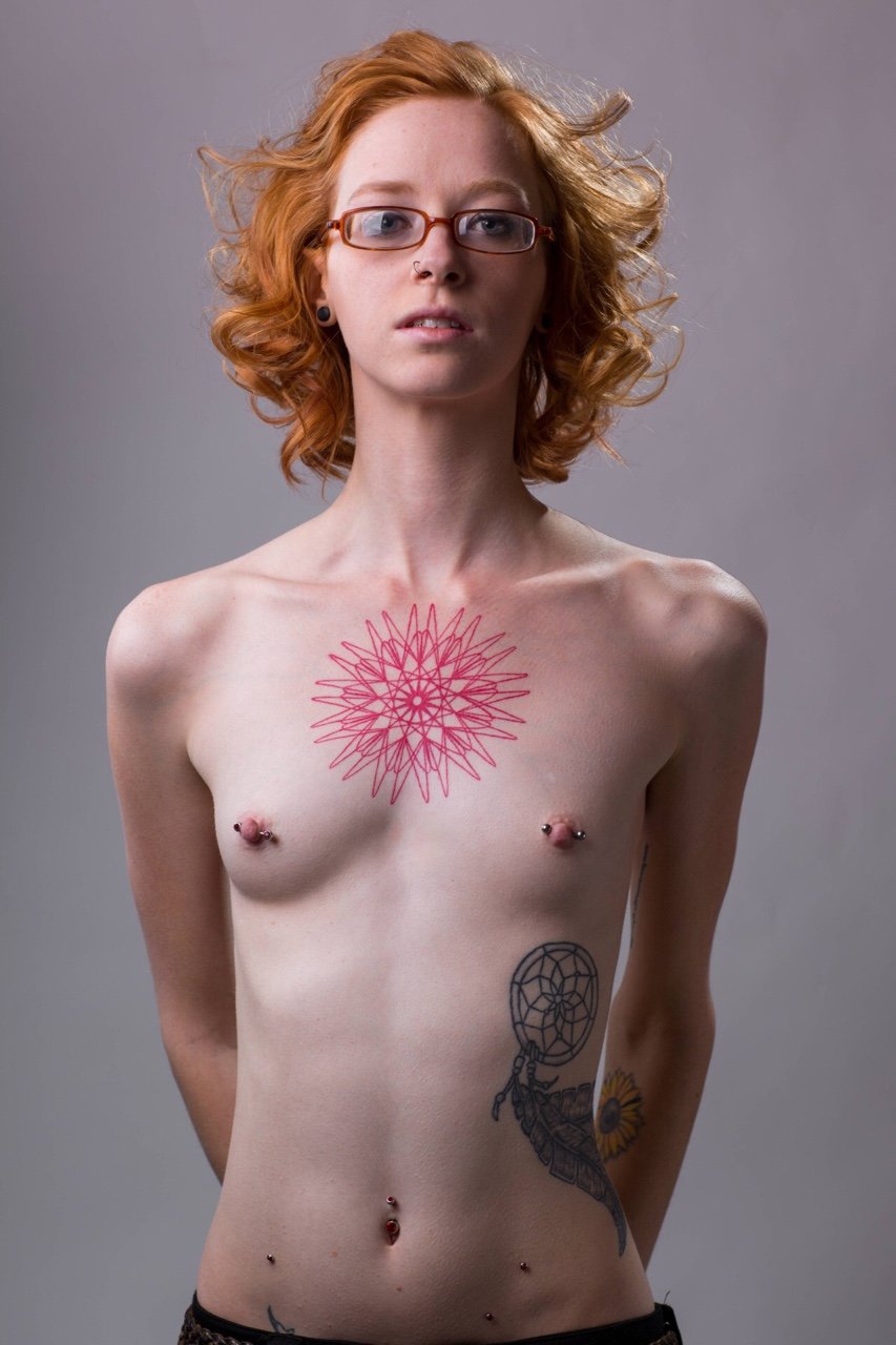Sexy Transvestite Flat Chested in Public