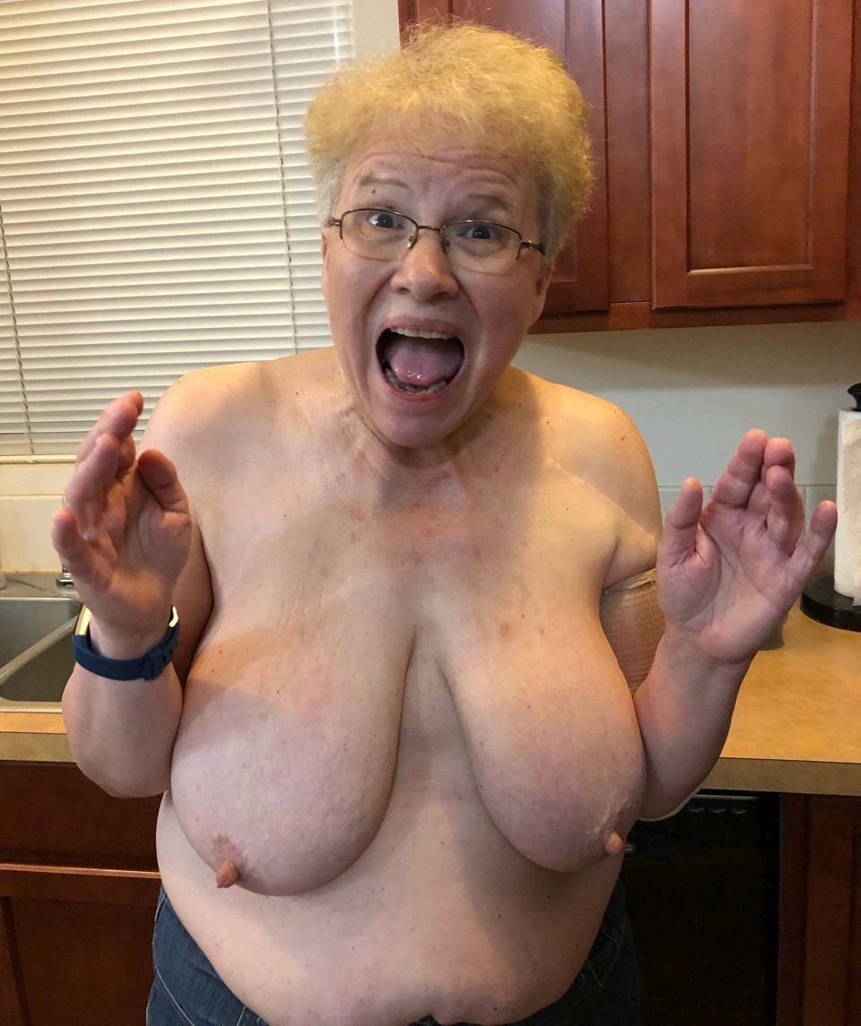 Old old women with big tits