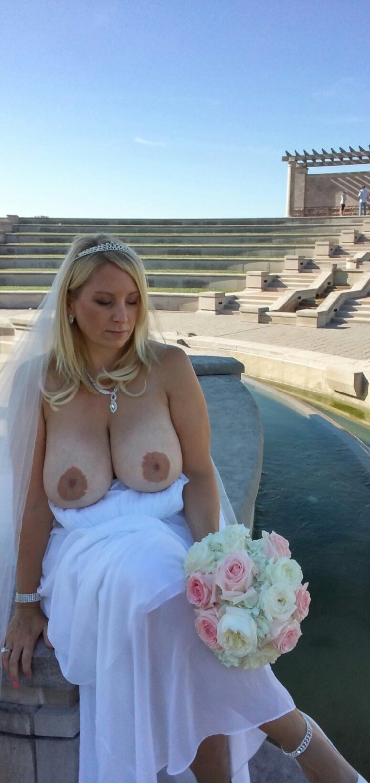 Bride with huge tits