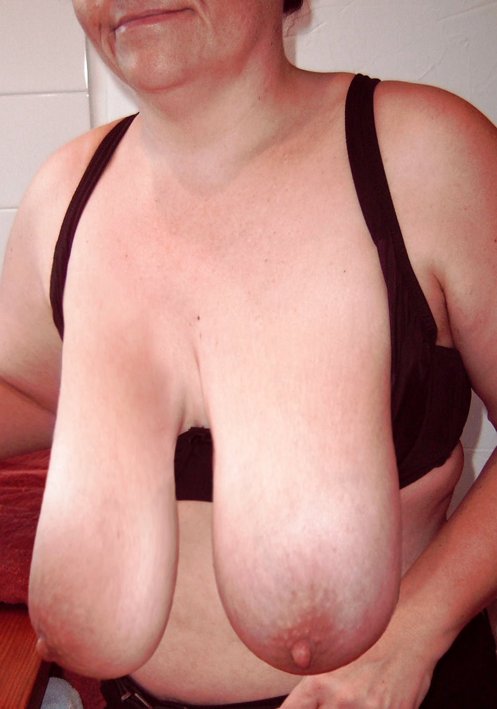 Naked women with sagging skin
