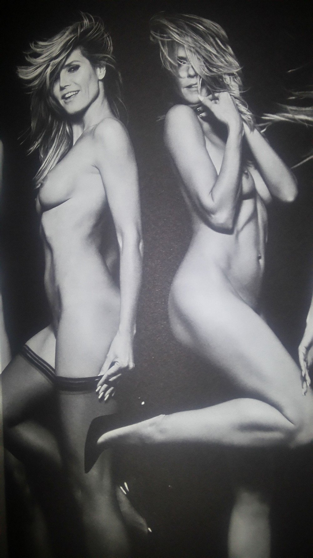 Heidi Klum exposed her chest