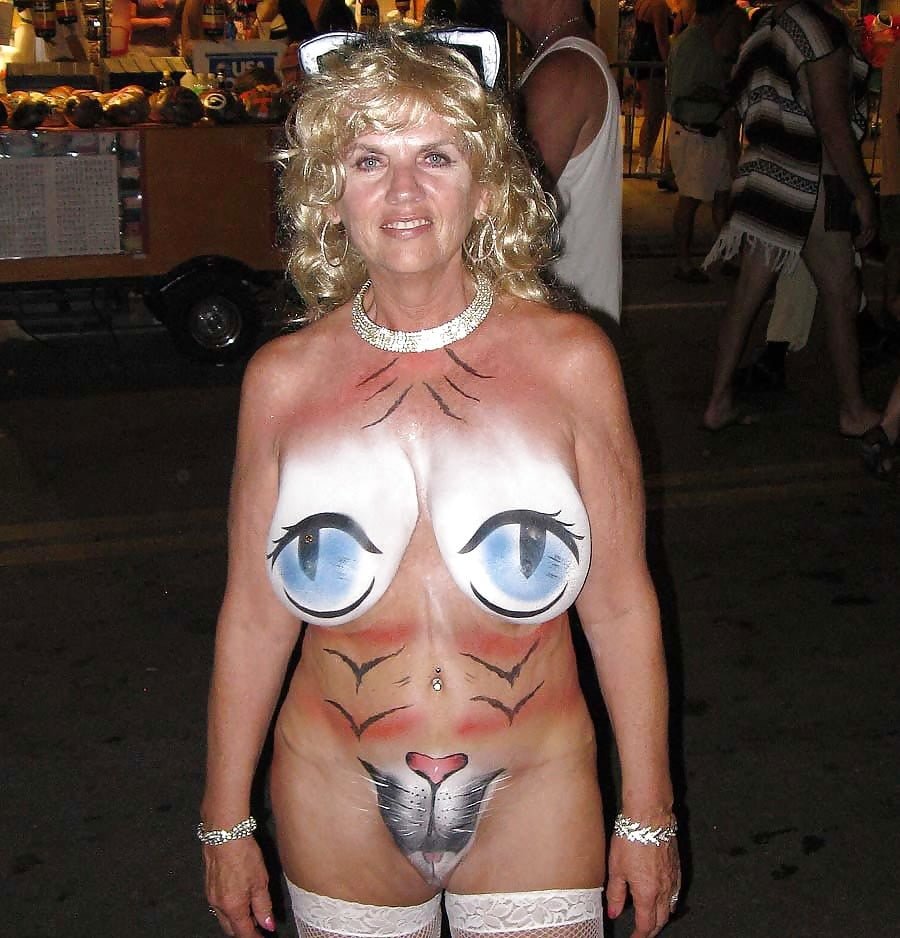 Naked mature on fantasy fest