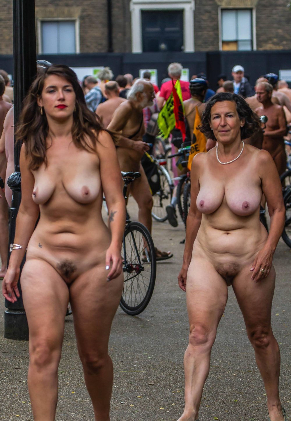 Naked women at the festival