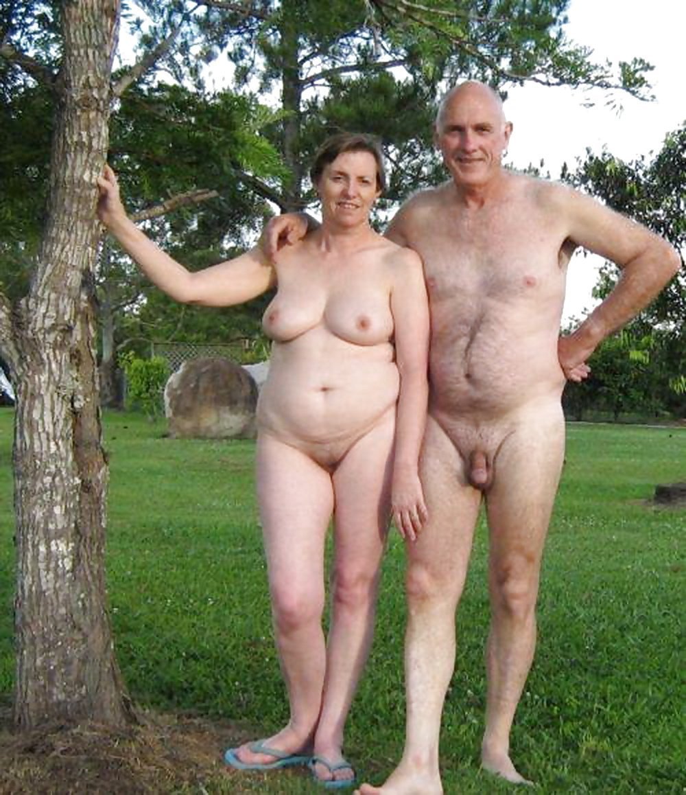 Elderly married couples naked in bed