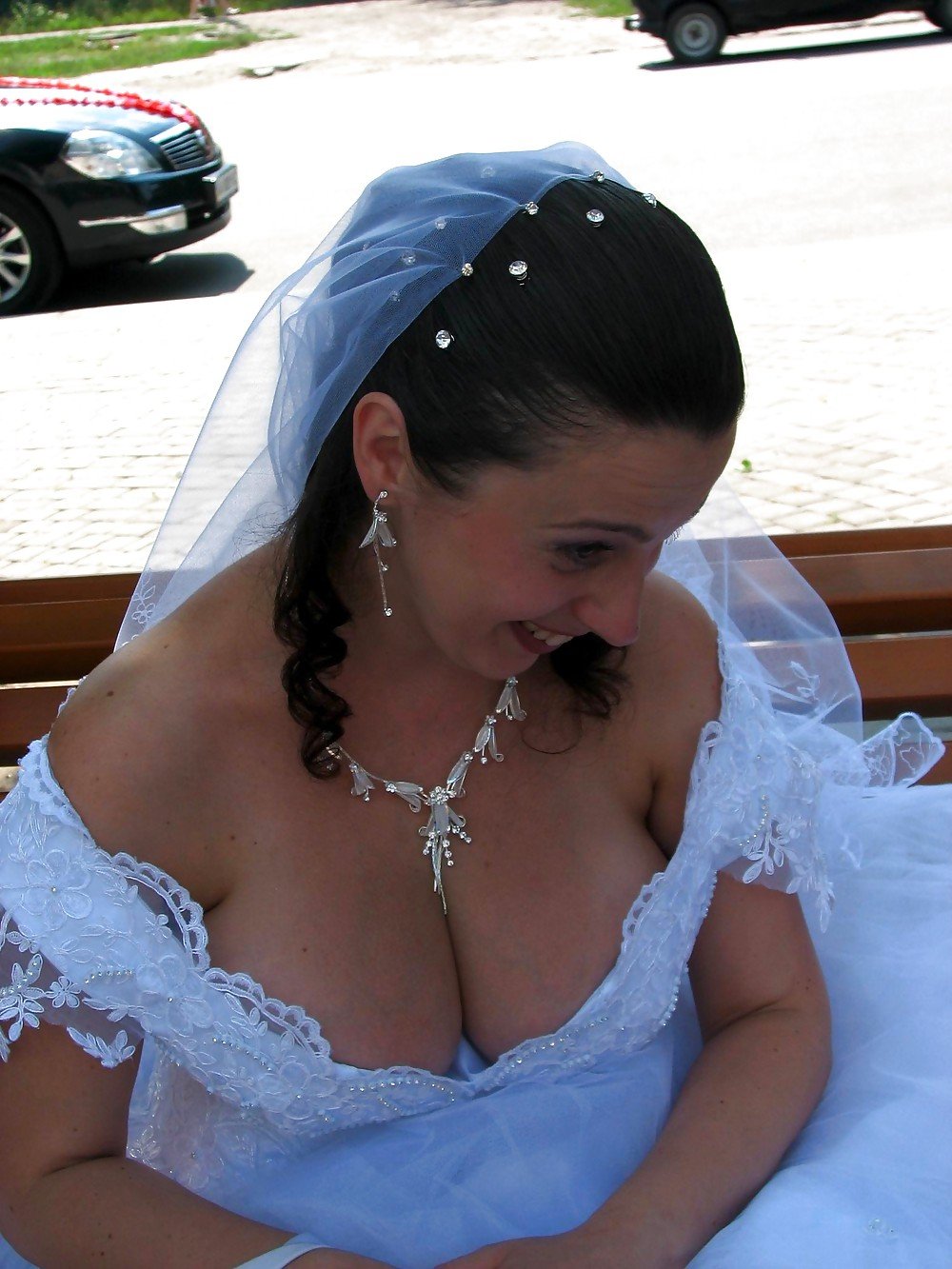 Pornstars in a wedding dress