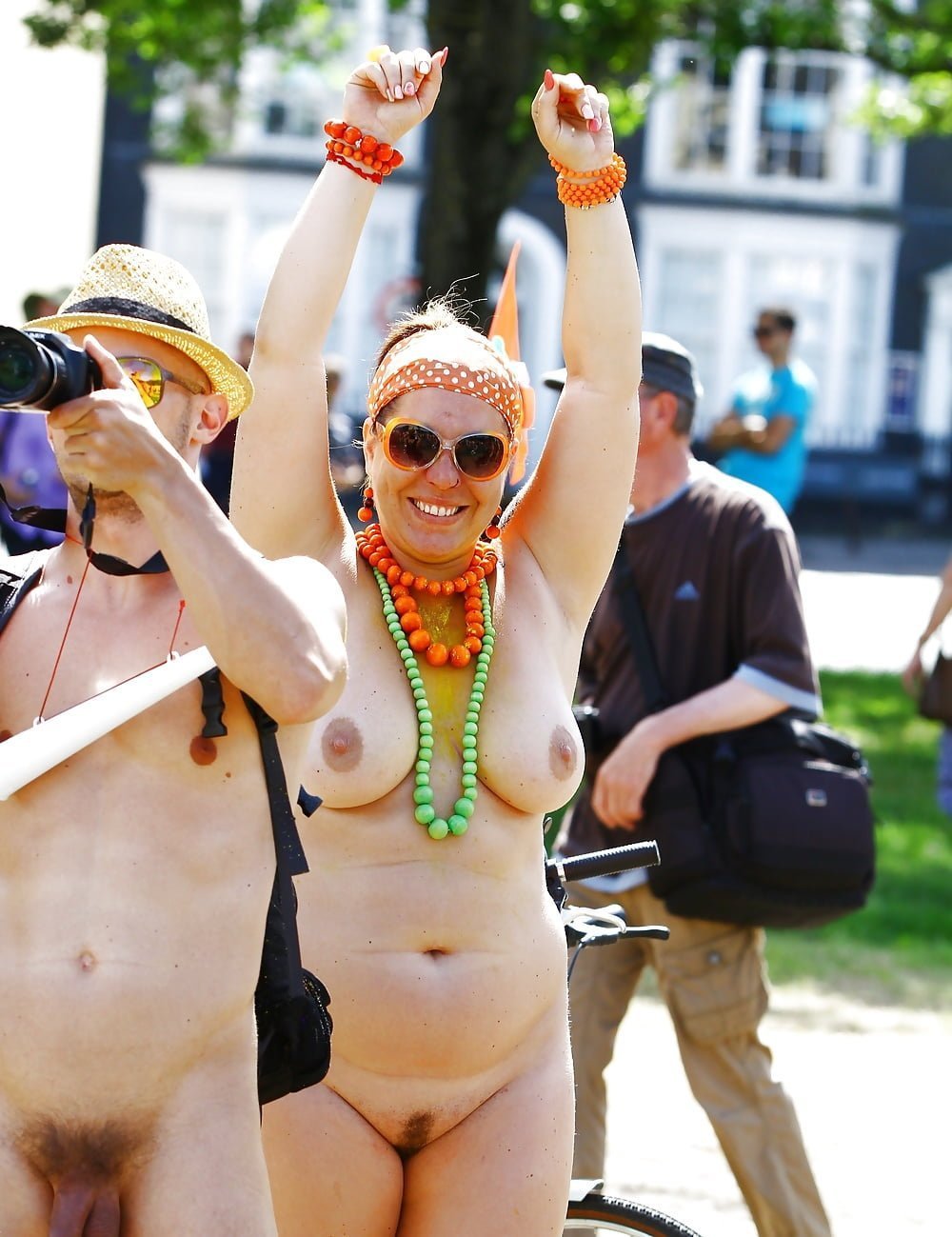 Naked people on the street