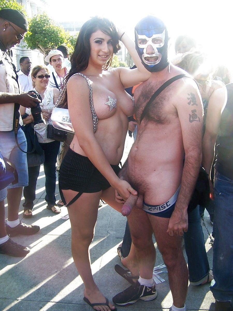 Naked people on the street