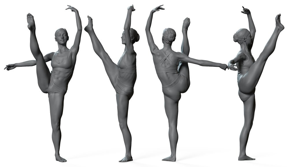A person poses