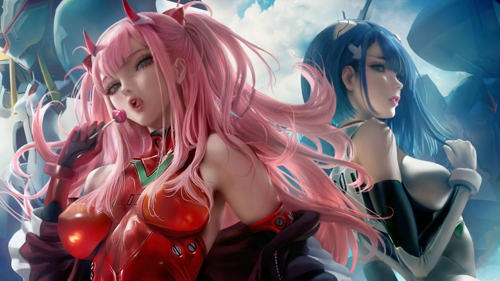 Zero Two Franks in a swimsuit