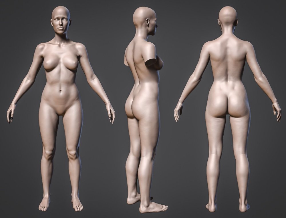3D modeling naked women