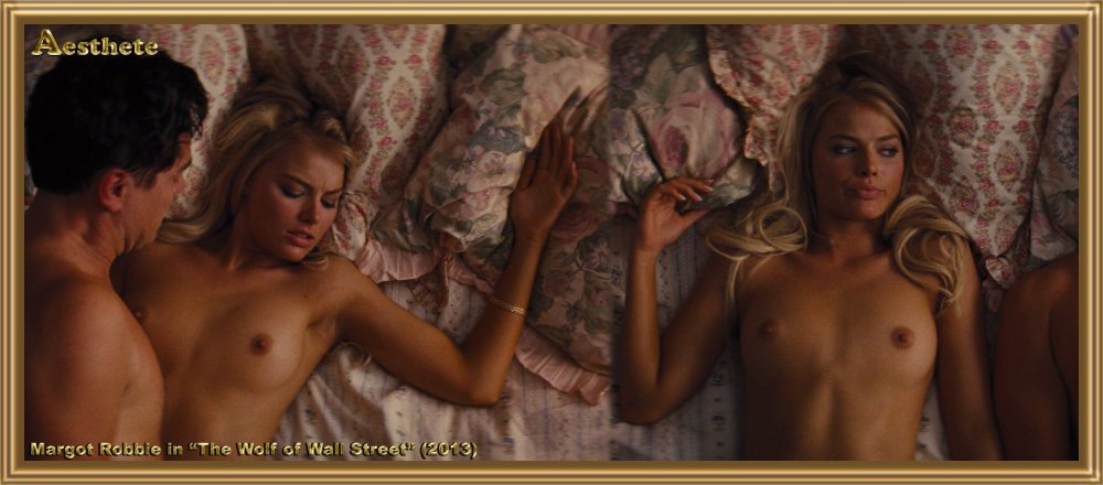 Margot Robbie Naked with his legs raised