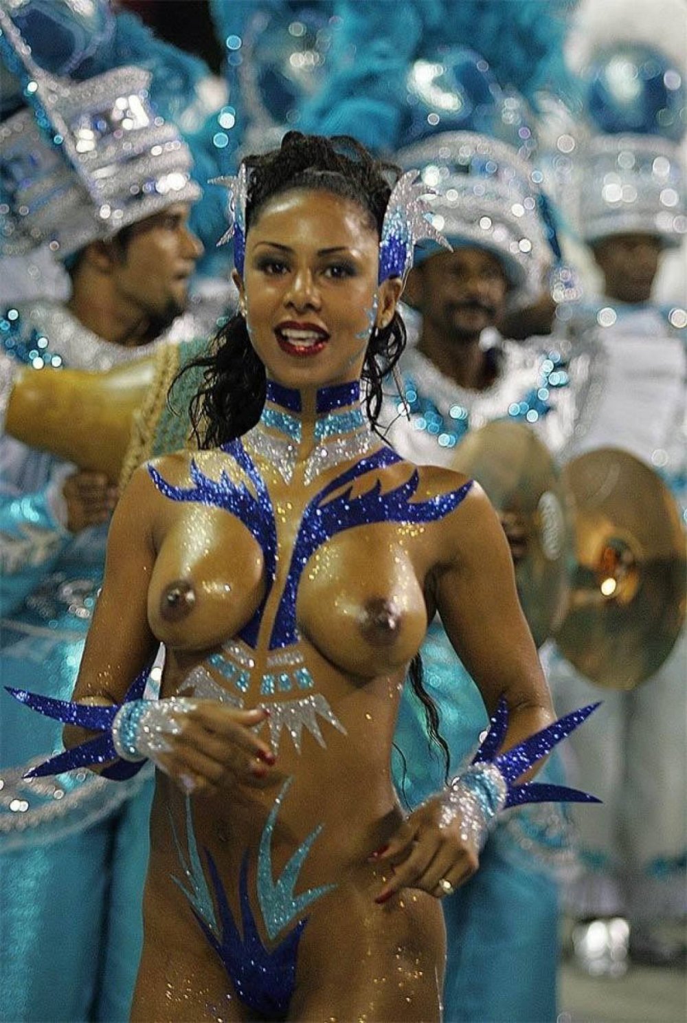Orgy in carnival masks