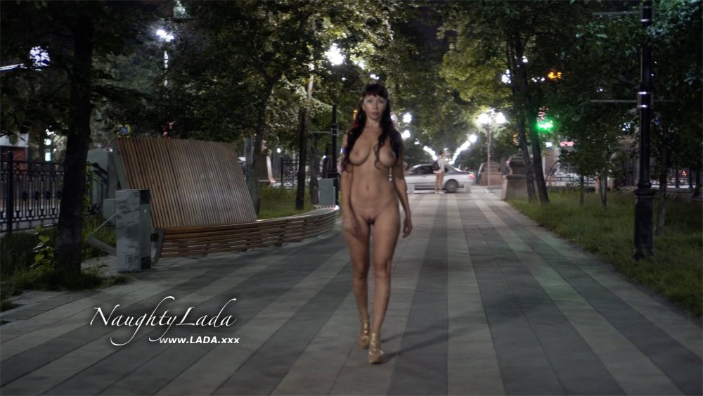 Naked woman on the balcony Private