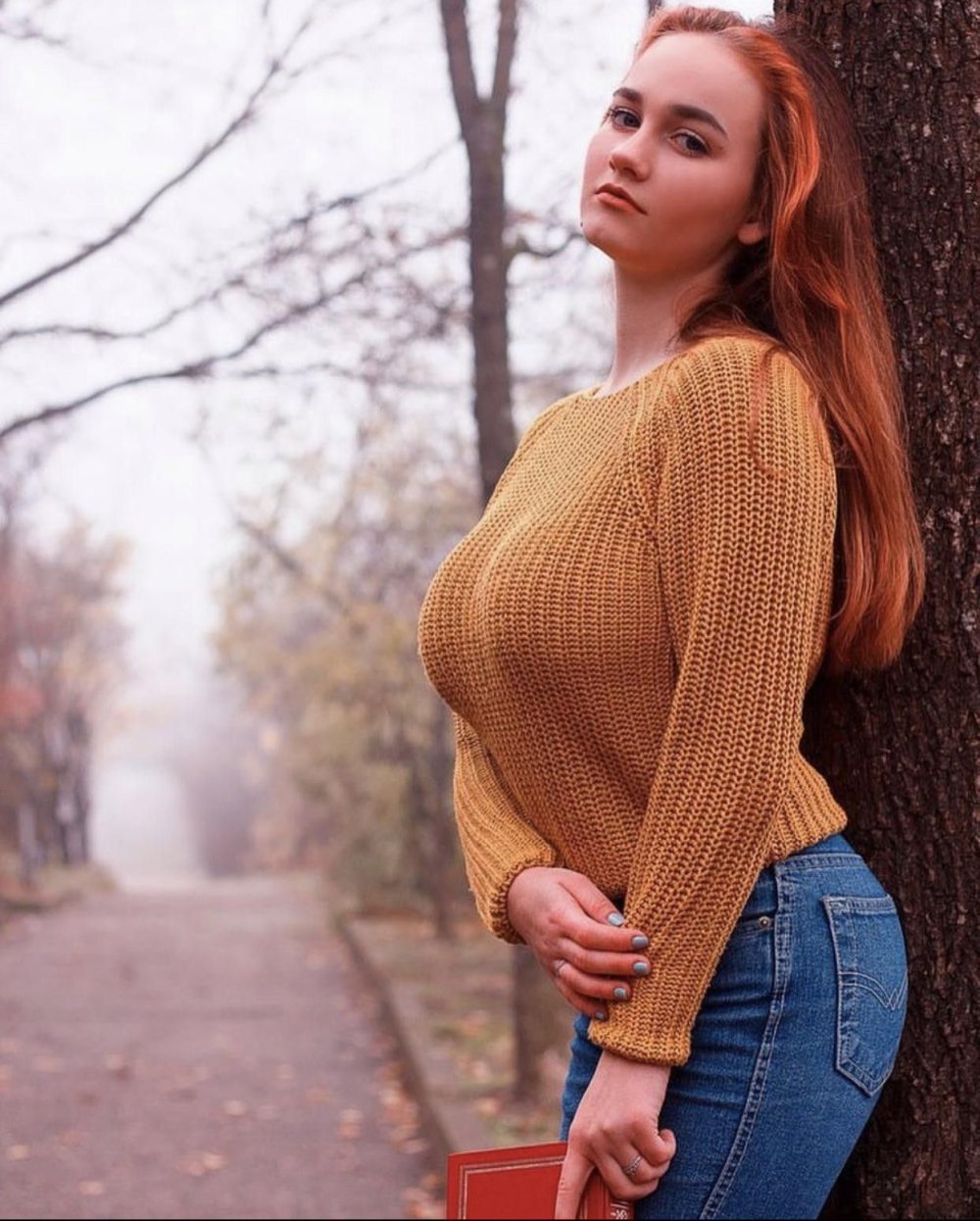 Denise Milani in a turtleneck