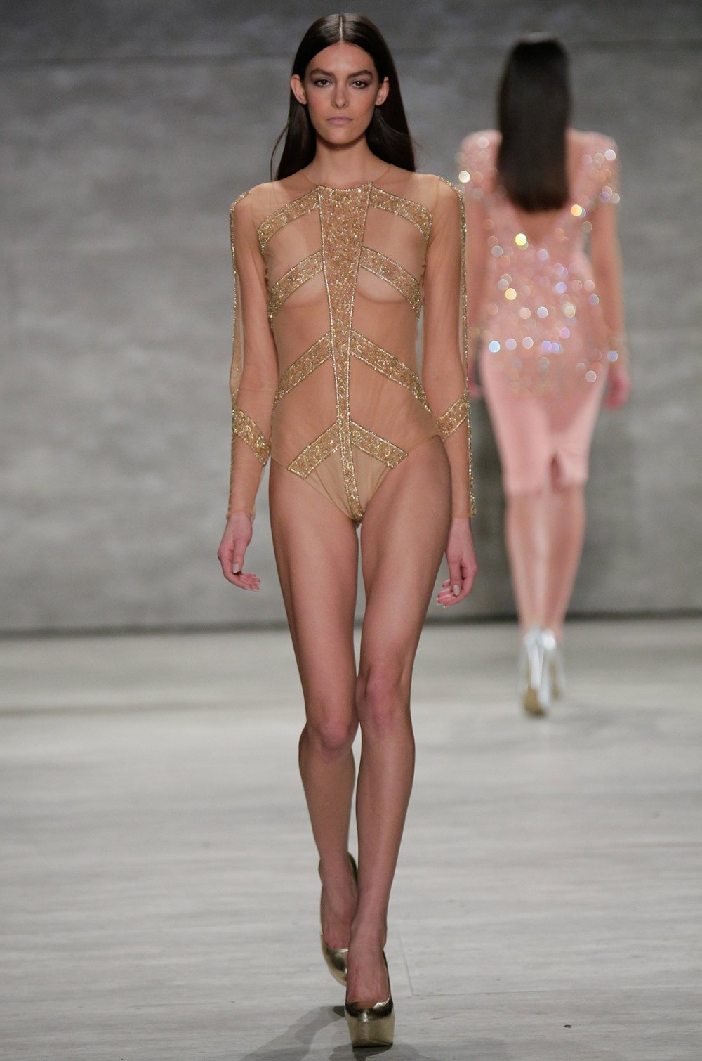 Naked fashion models on shows