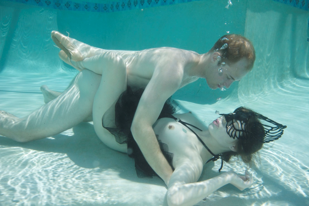 Naked bats under water
