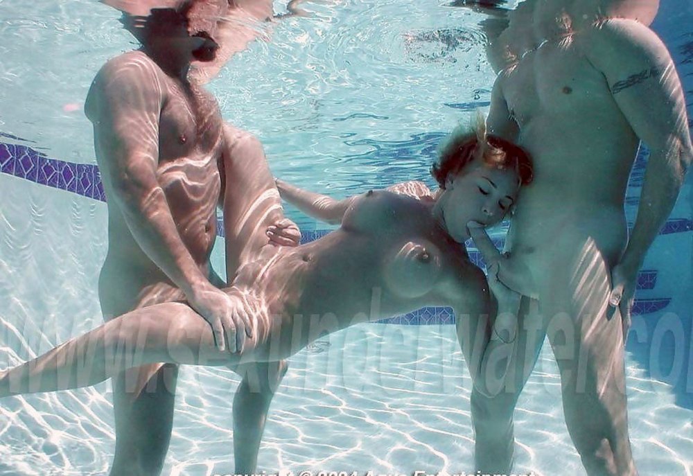 Underwater without panties