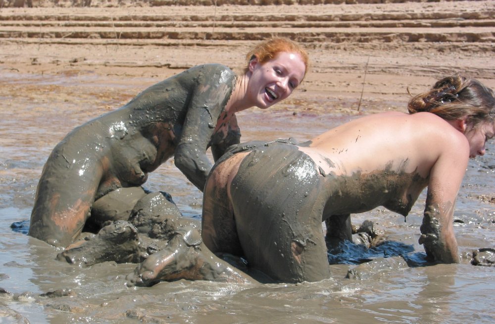 Girl lush in mud