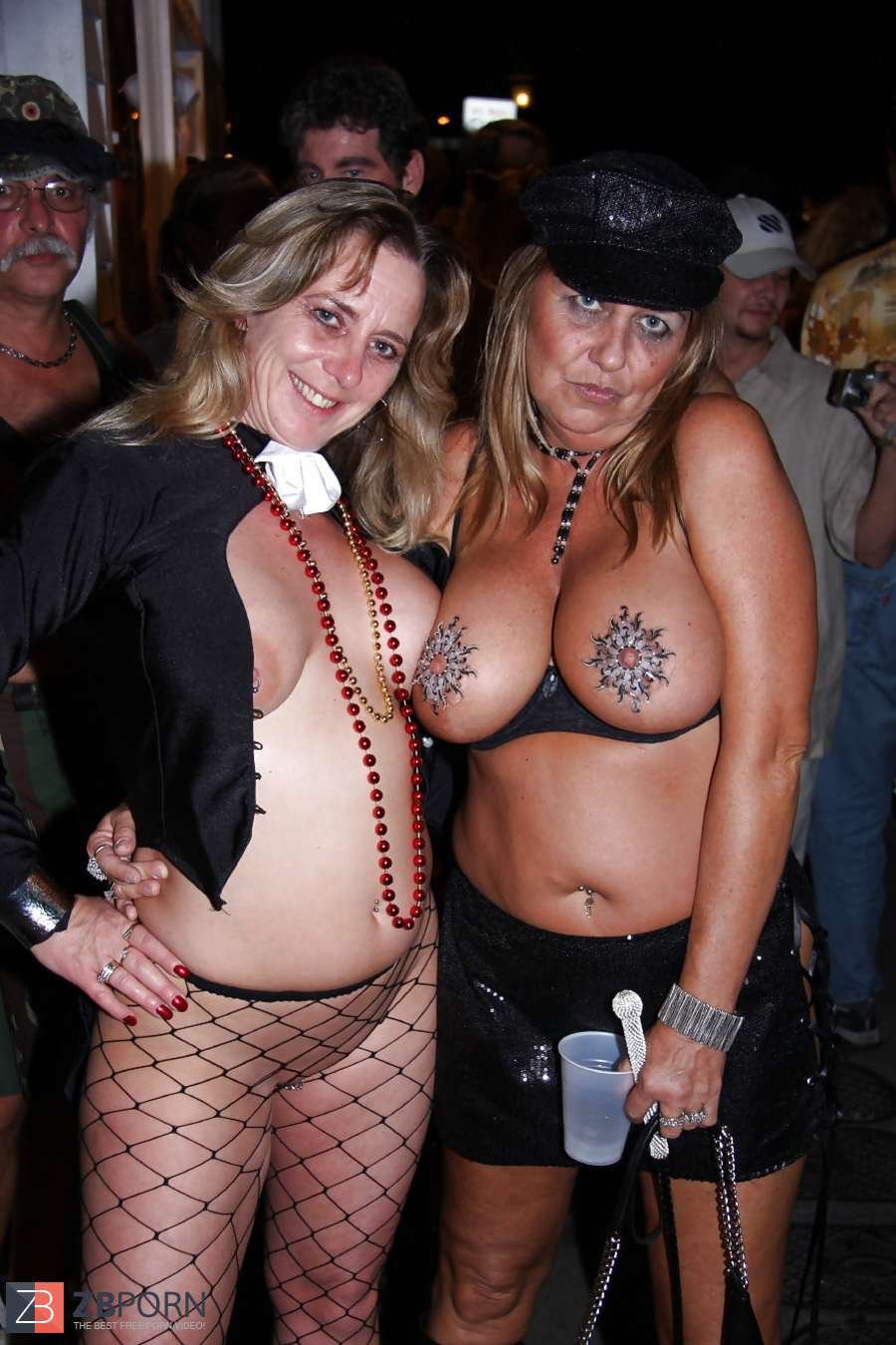 Naked mature at the festival