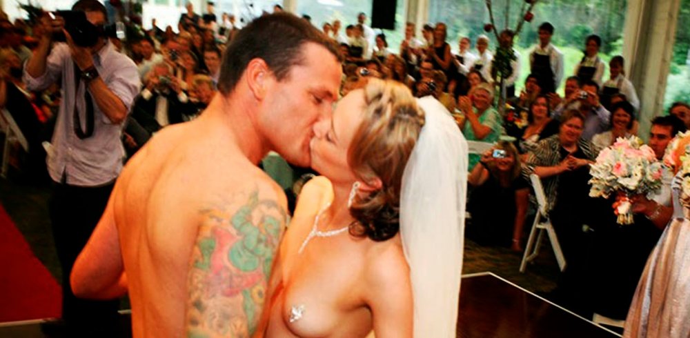 Girls naked at a wedding