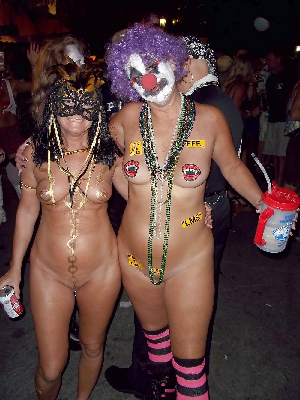 Fantasy Fest Naked Pussy carnival with dressed