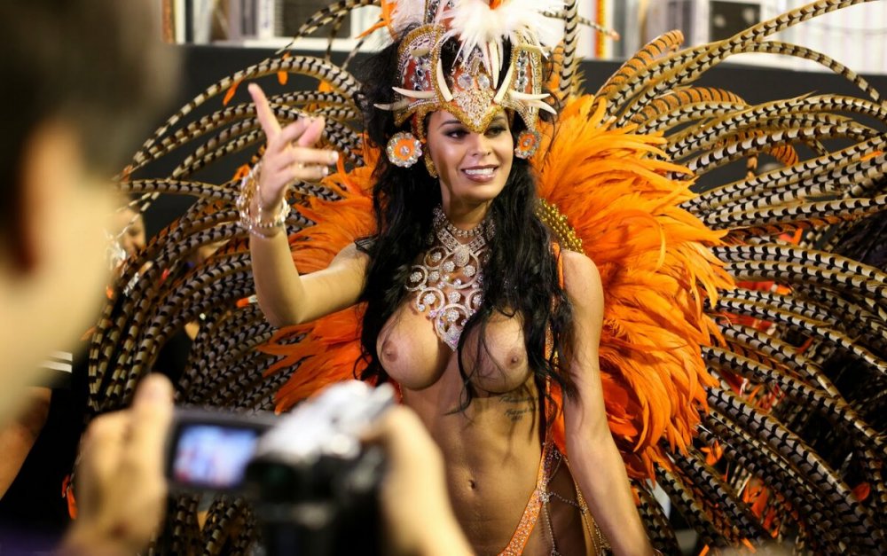 Brazilian carnival in Rio de Janeiro naked