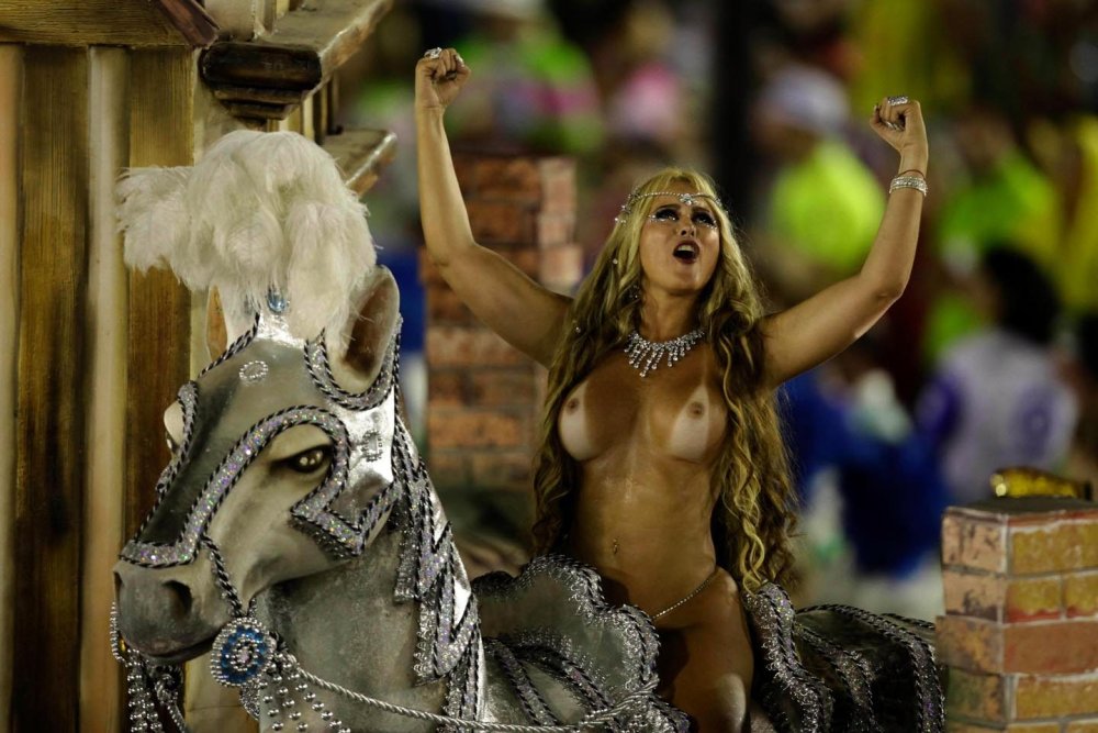 Brazilians on the carnival in Rio de Janeiro Nude