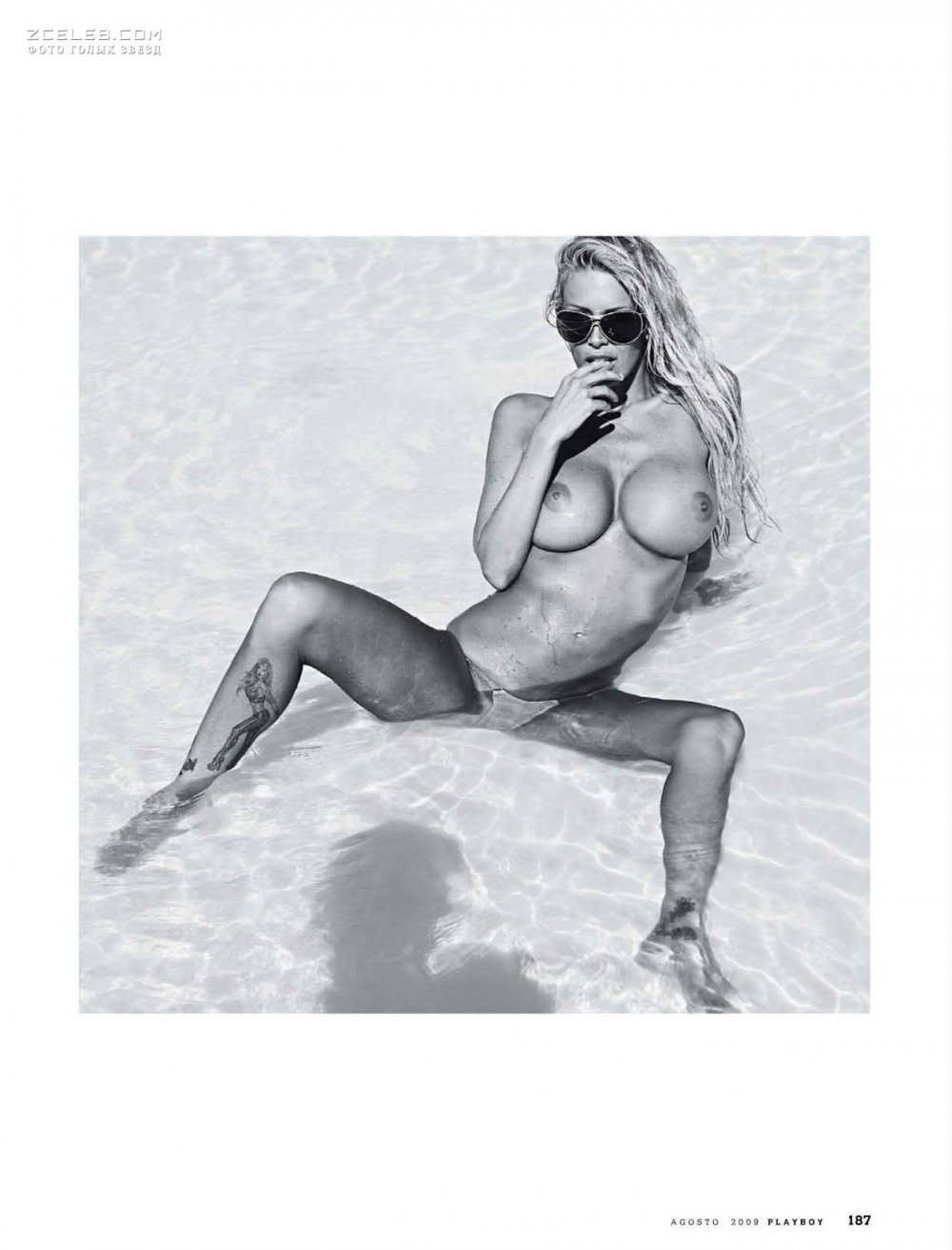 Jenna Jameson on the beach nude