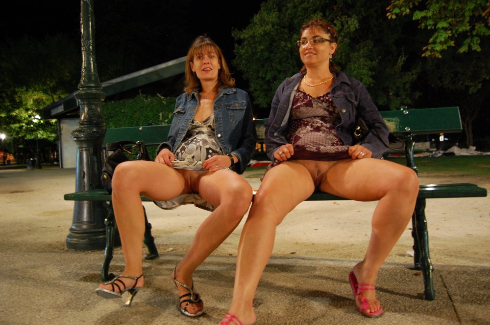 Adult women without panties