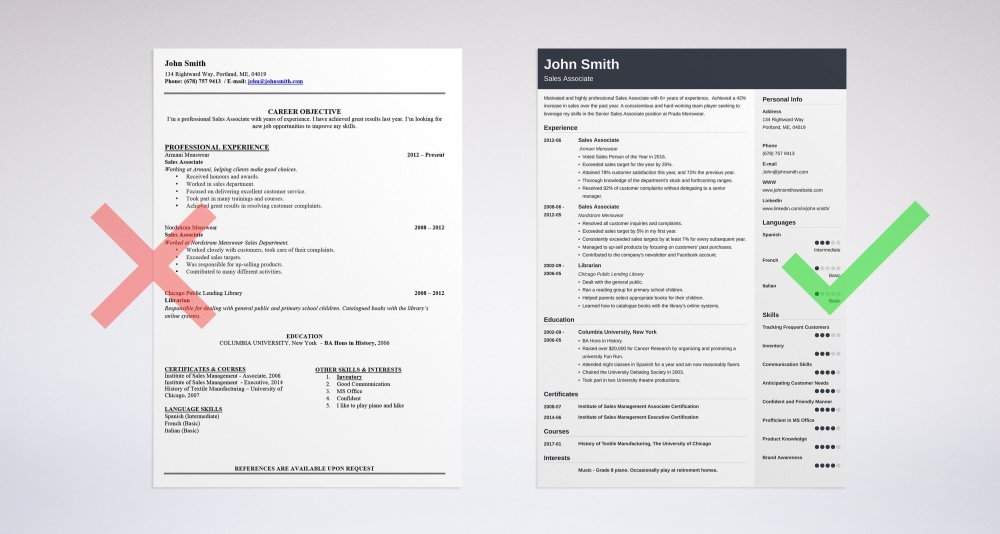 The resume of the developer