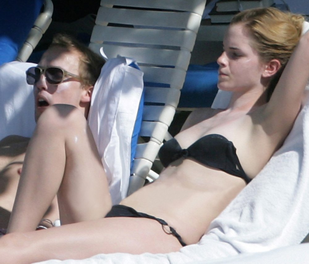Emma Watson in a swimsuit 2020 in Italy