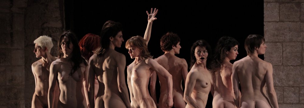 Naked erotic performance